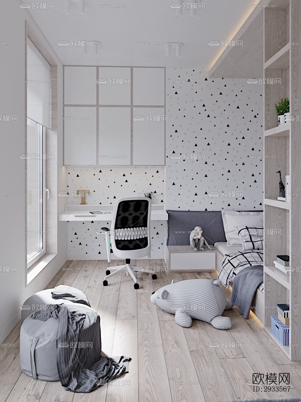 北欧公寓效果图下载（渲染图11）