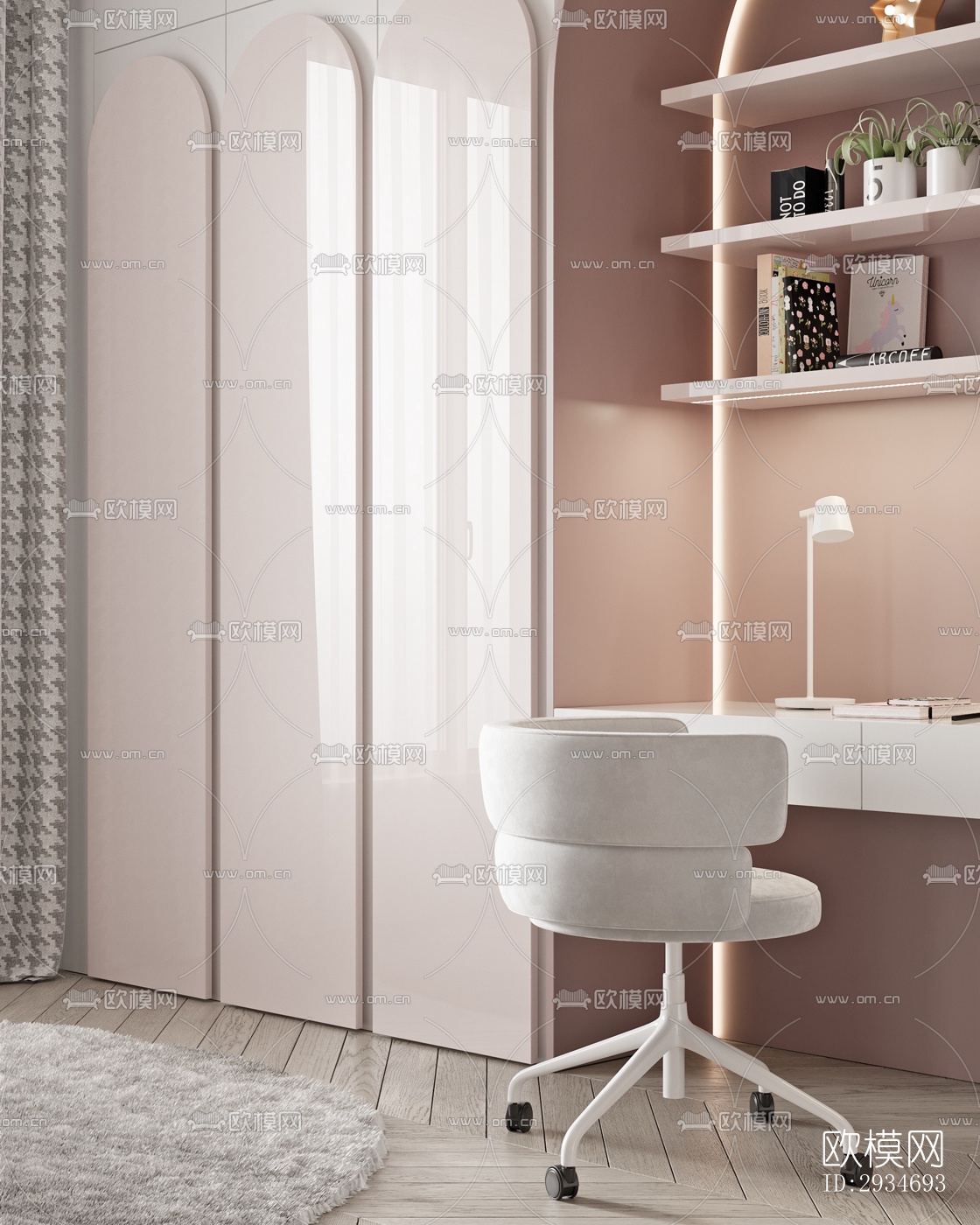 现代平层效果图下载（渲染图2）