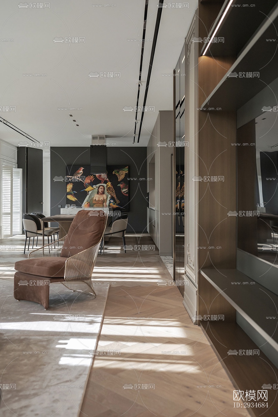 欧式平层效果图下载（渲染图17）