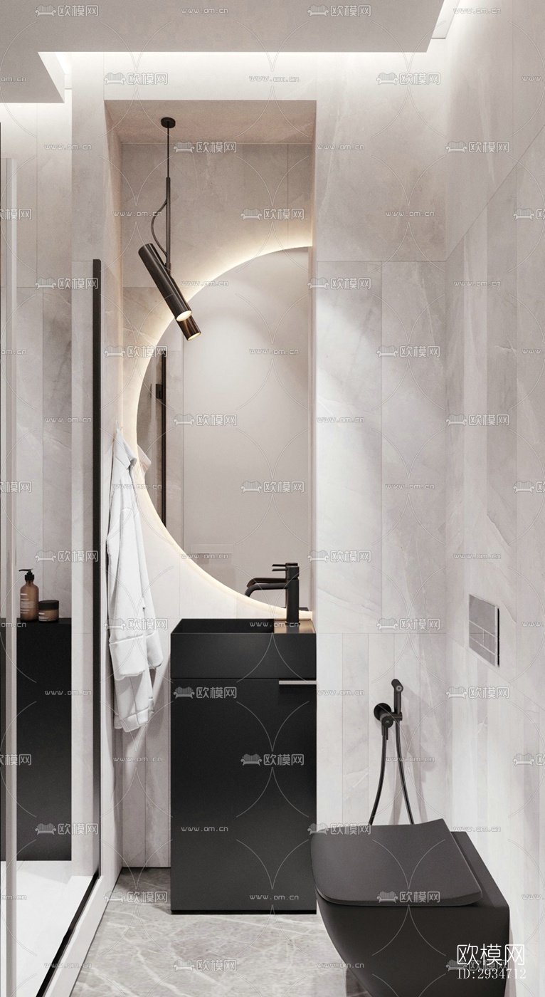 现代平层效果图下载（渲染图10）