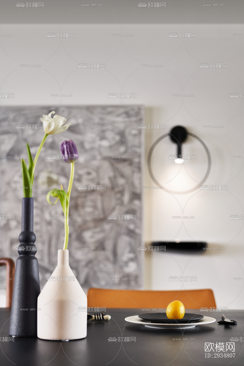 现代平层效果图下载（渲染图7）