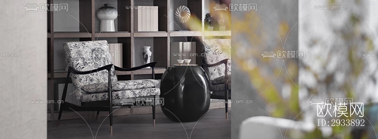 新中式别墅效果图下载（渲染图2）