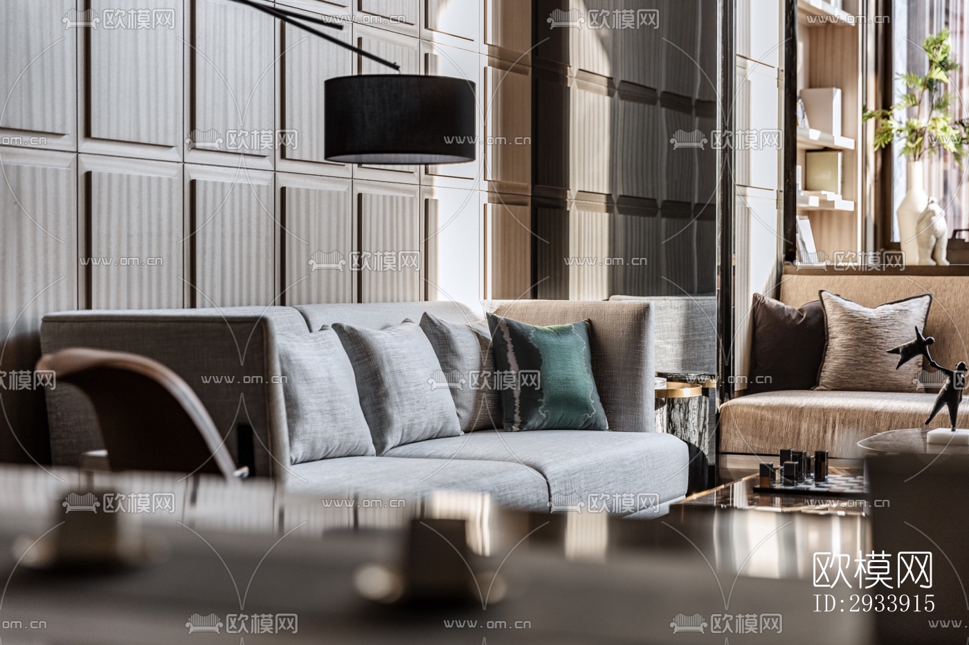 新中式别墅效果图下载（渲染图17）