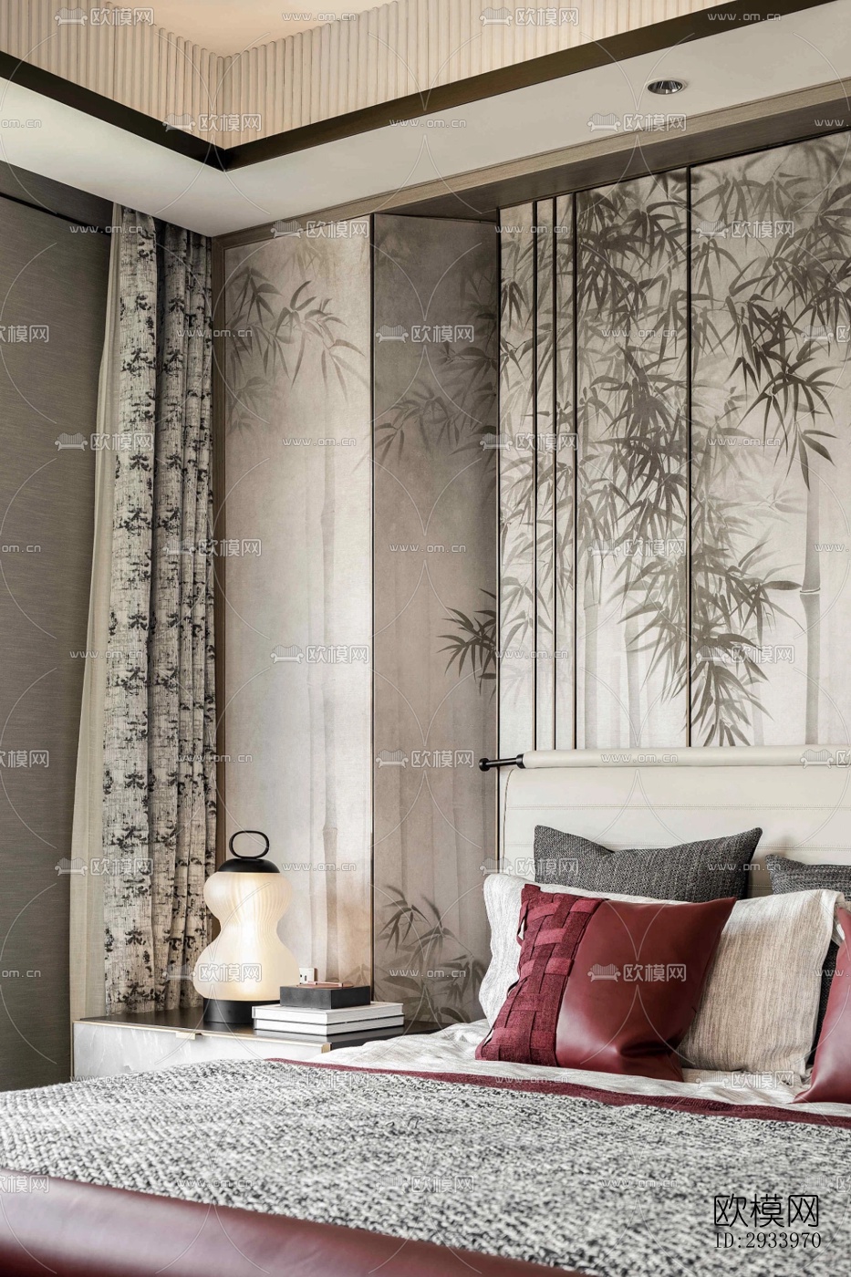 新中式别墅效果图下载（渲染图3）