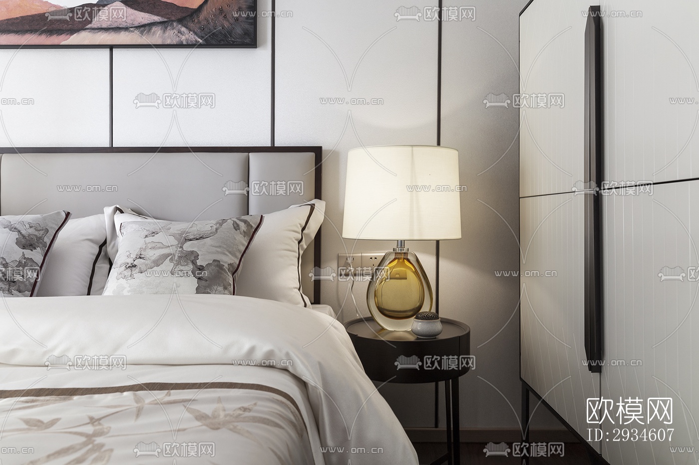 新中式平层效果图下载（渲染图16）