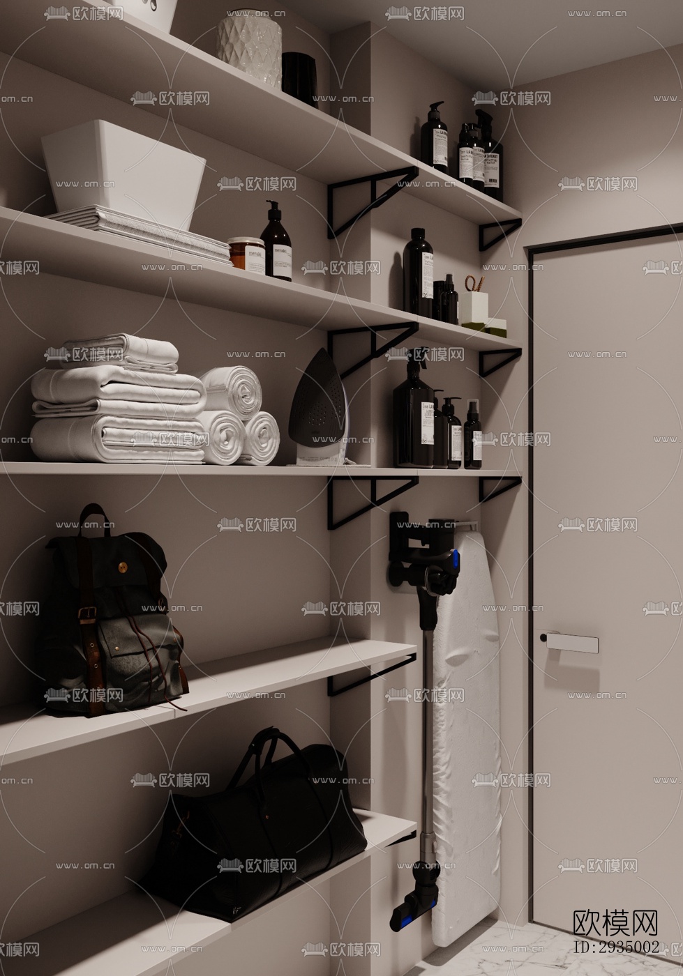 现代平层效果图下载（渲染图11）