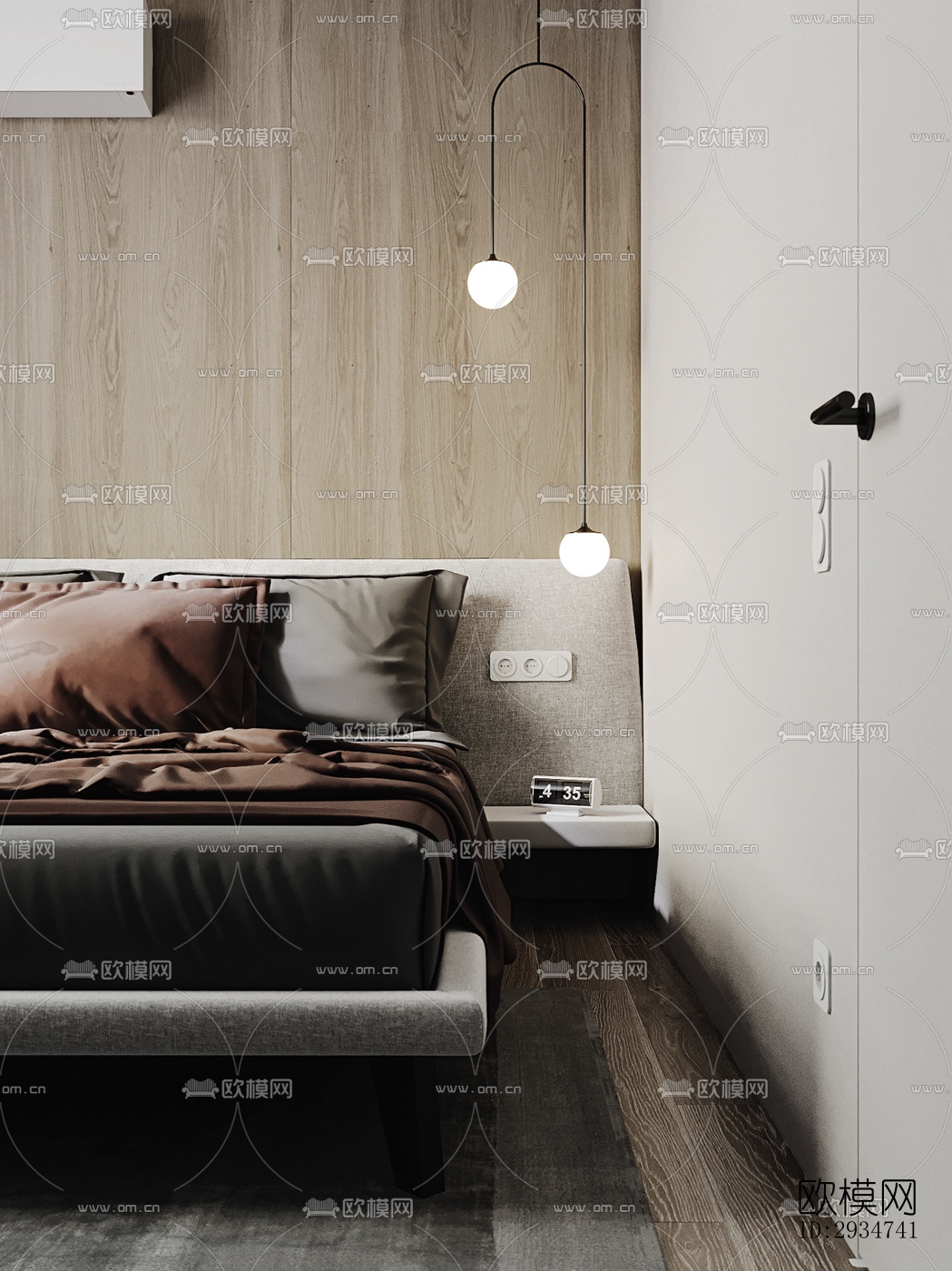 现代平层效果图下载（渲染图1）