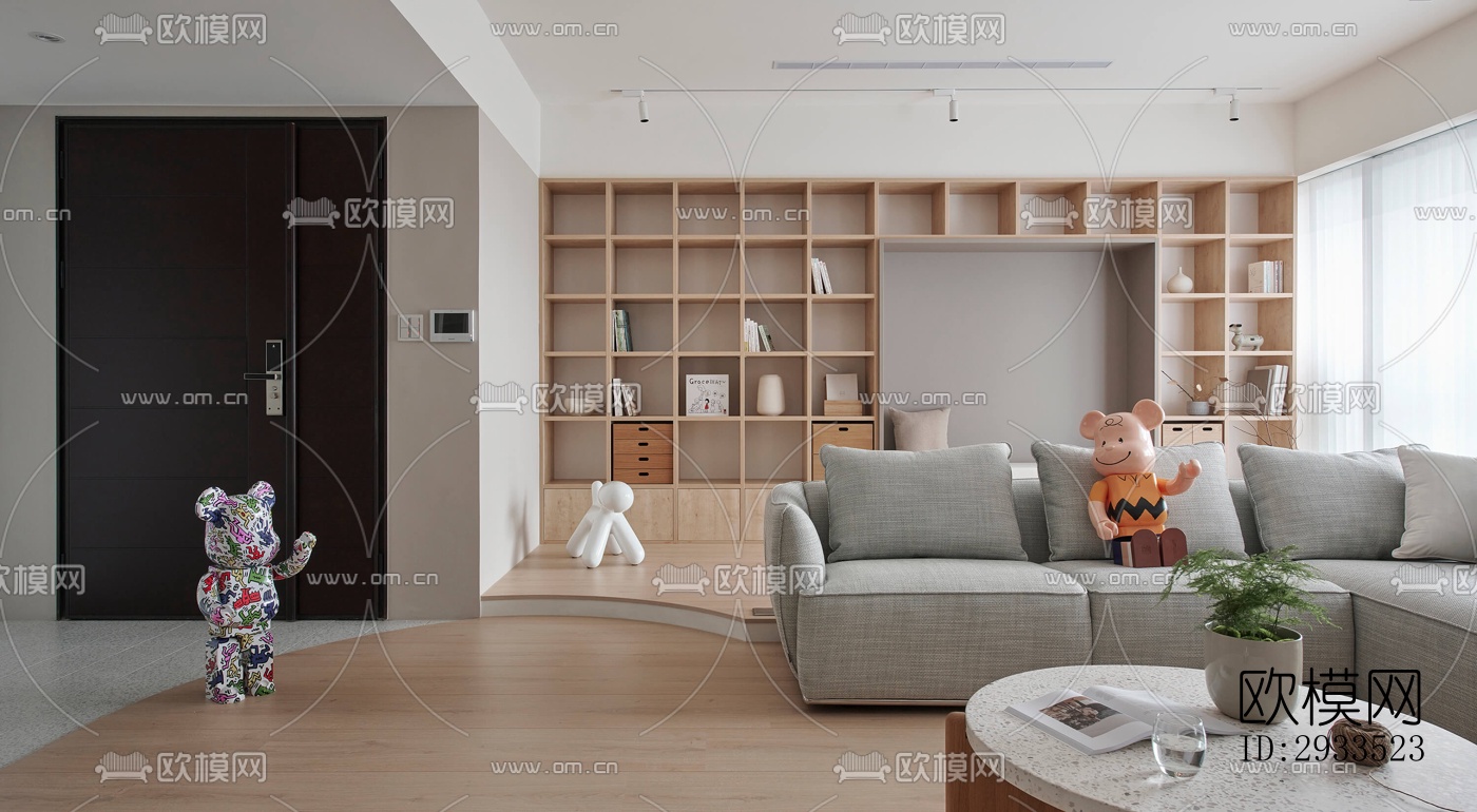 北欧公寓效果图下载（渲染图2）