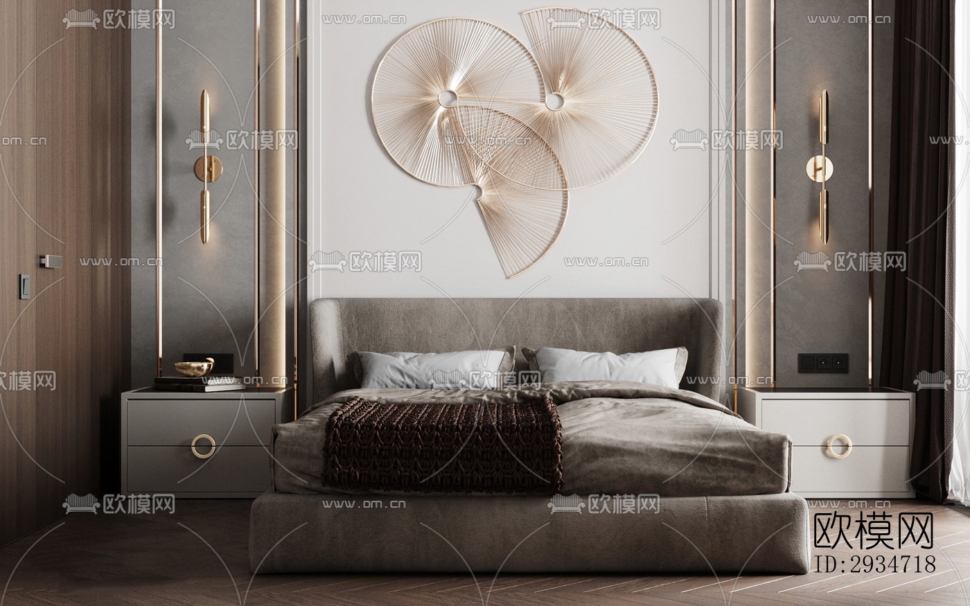 现代平层效果图下载（渲染图2）