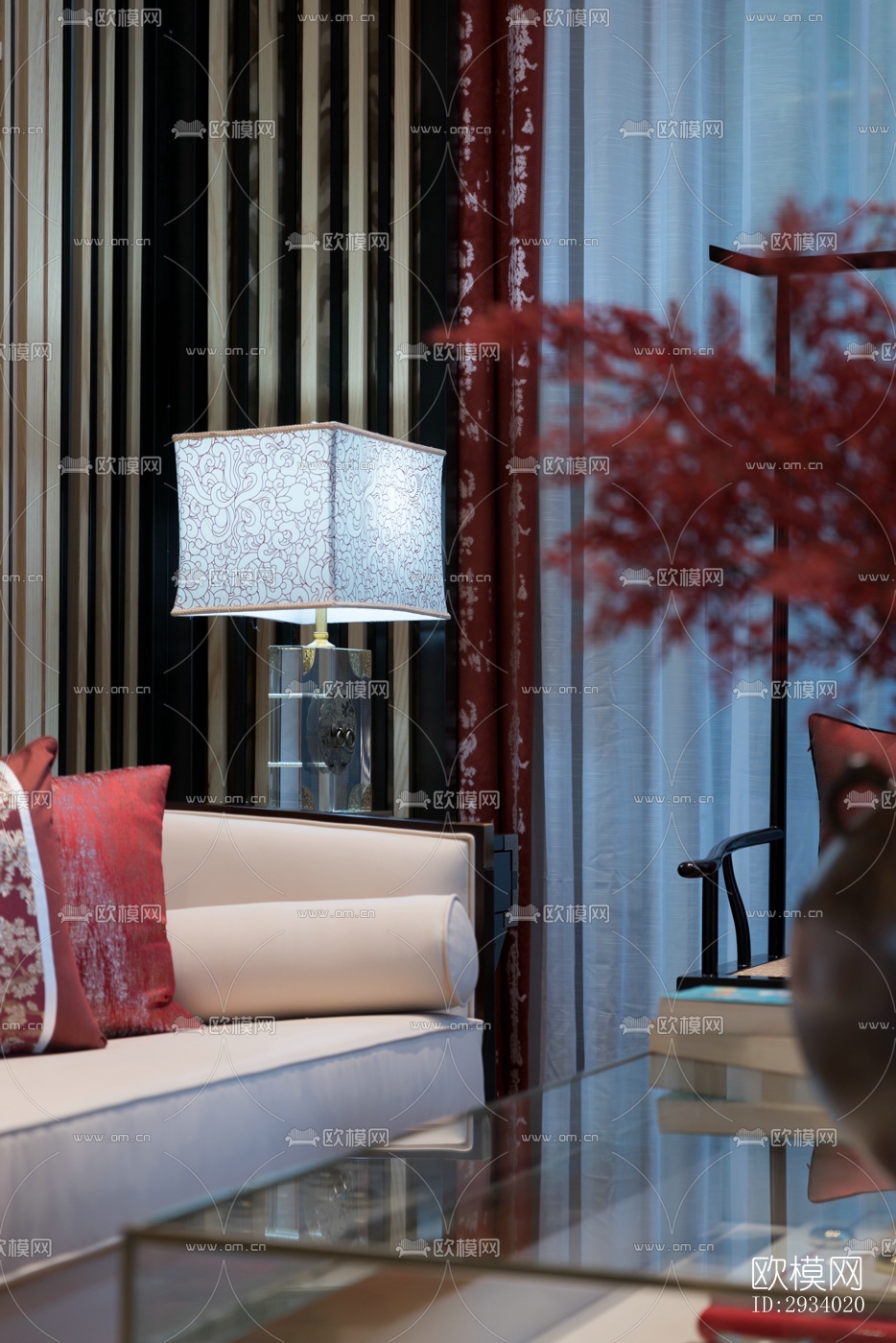 新中式别墅效果图下载（渲染图6）