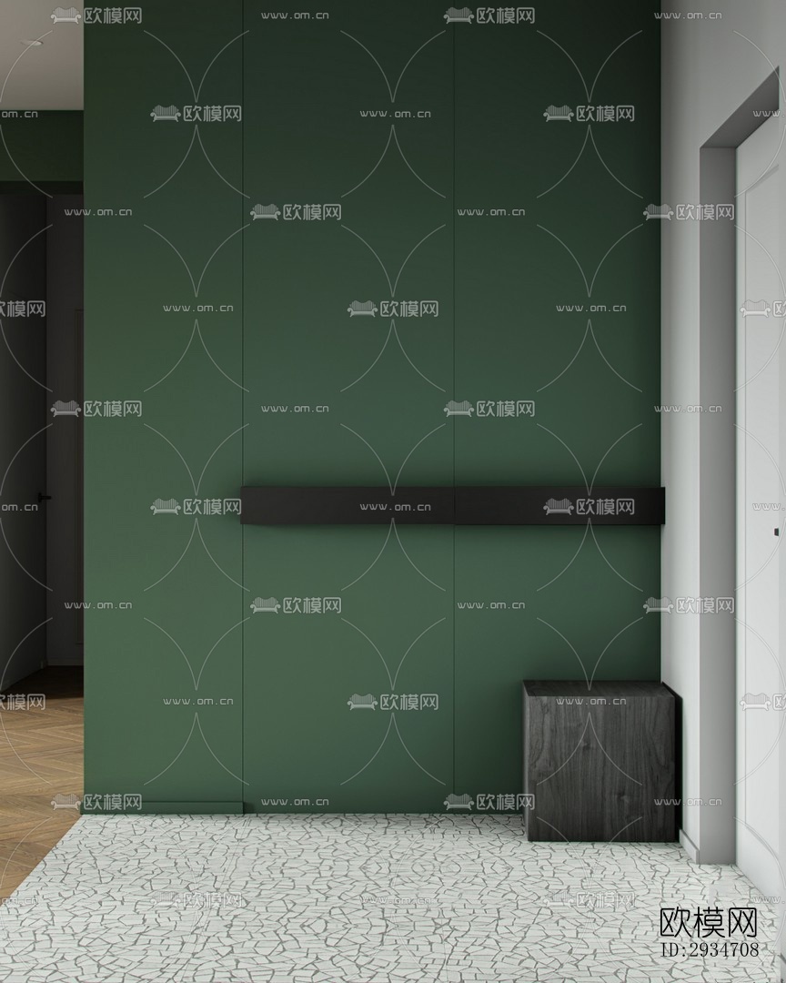 现代平层效果图下载（渲染图14）