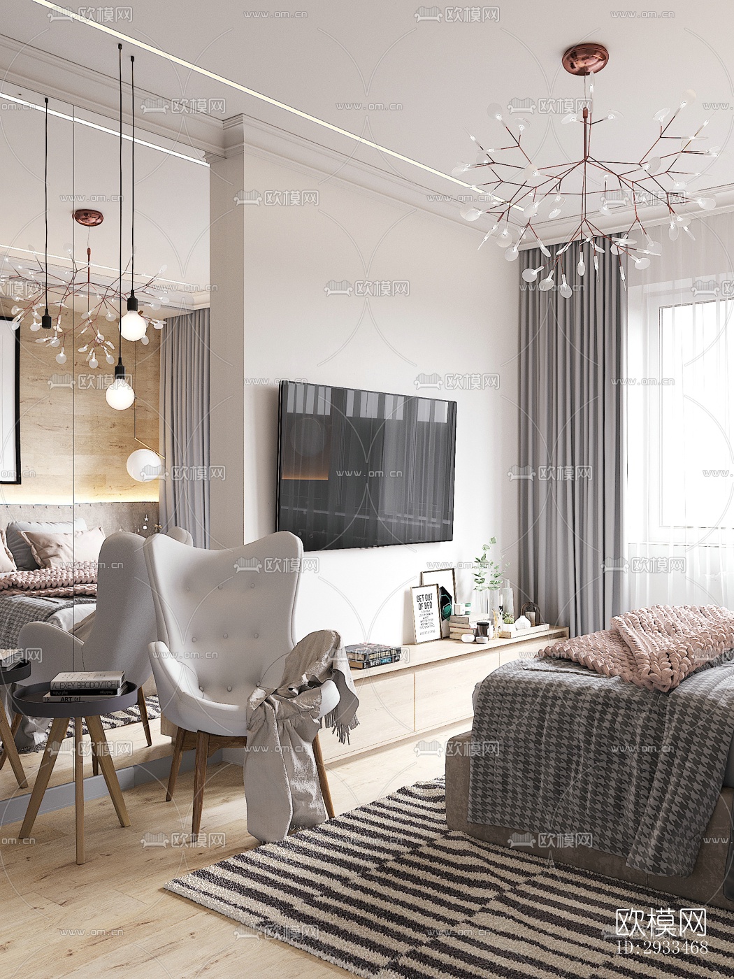 北欧公寓效果图下载（渲染图8）