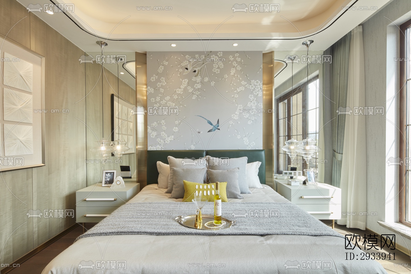 新中式别墅效果图下载（渲染图14）