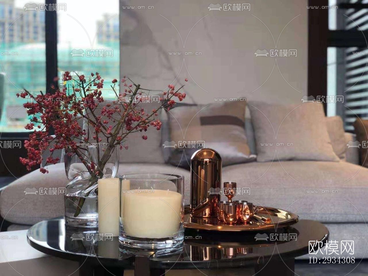 现代复式效果图下载（渲染图20）