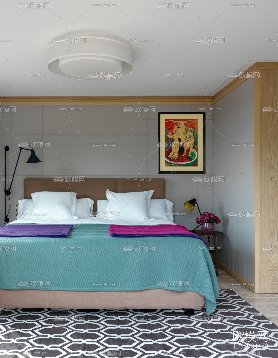 后现代平层效果图下载（渲染图8）