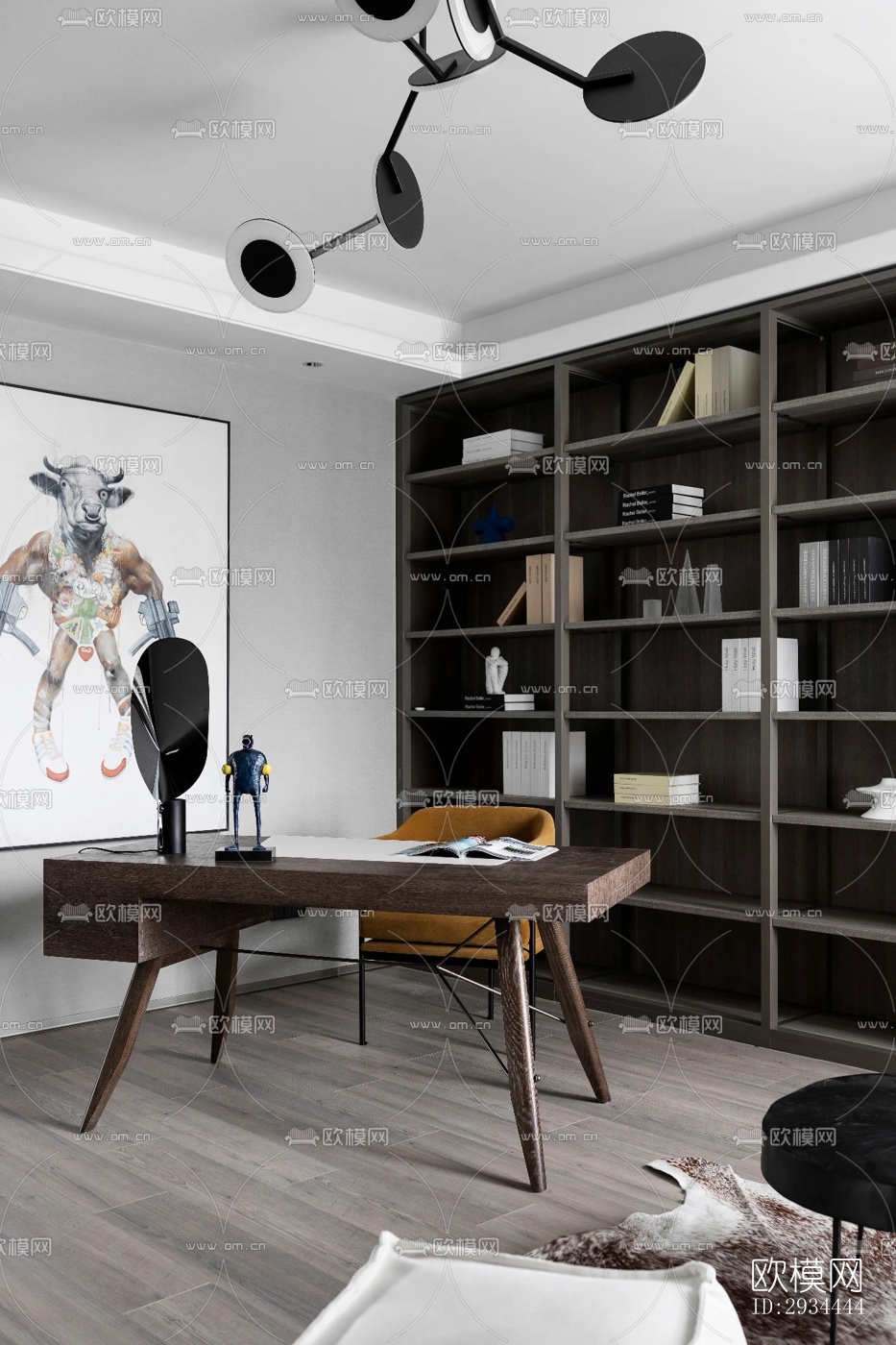 后现代平层效果图下载（渲染图20）