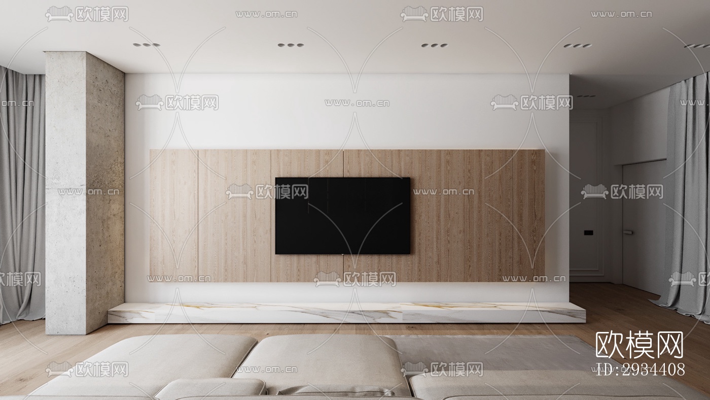 北欧平层效果图下载（渲染图10）