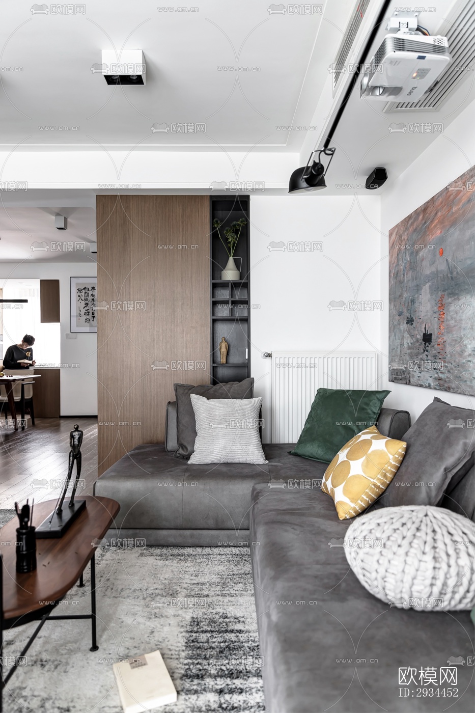 后现代平层效果图下载（渲染图1）