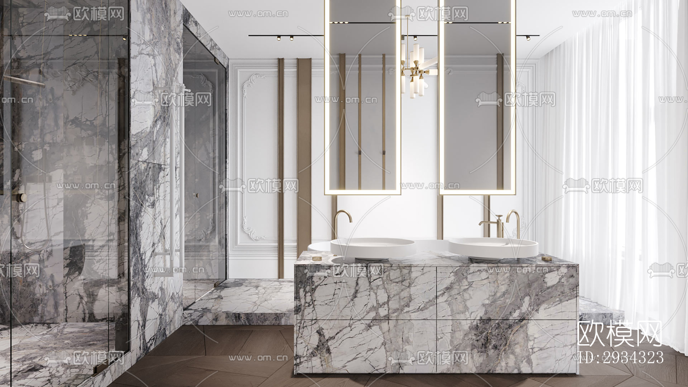 现代复式效果图下载（渲染图1）