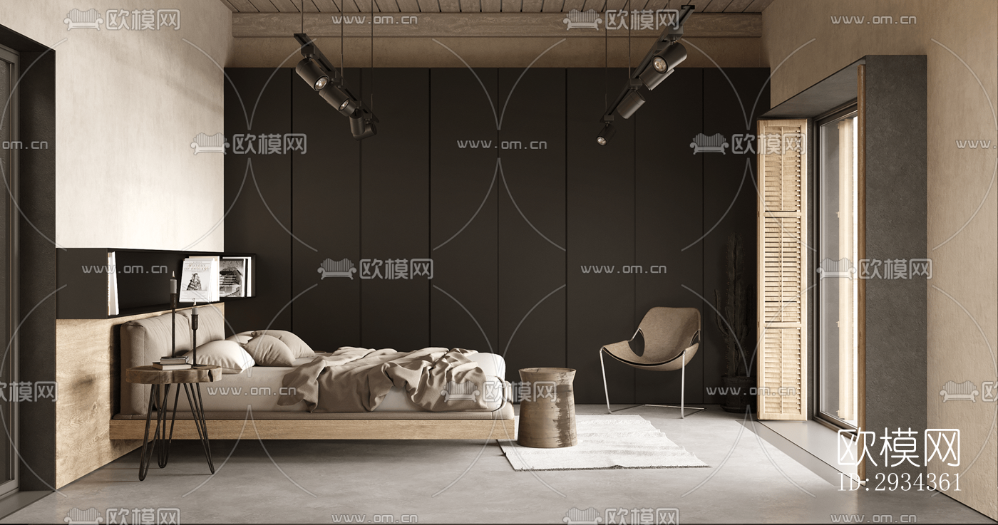 侘寂平层效果图下载（渲染图11）