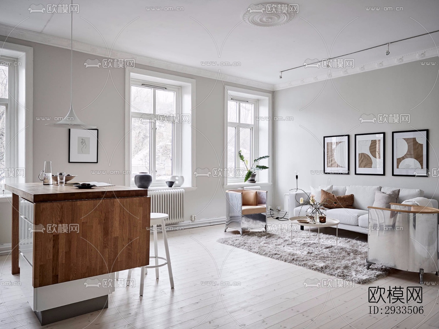 北欧公寓效果图下载（渲染图20）