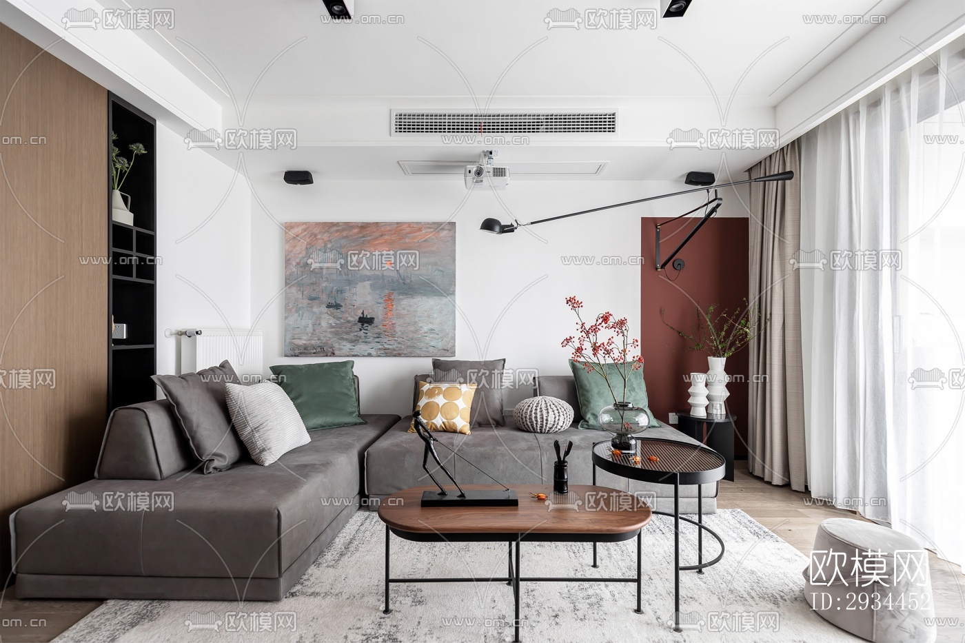 后现代平层效果图下载（渲染图7）