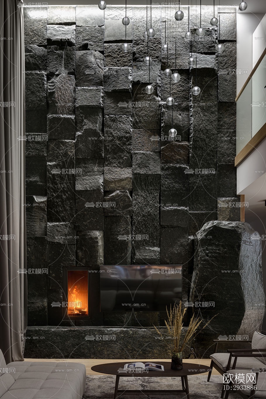 北欧别墅效果图下载（渲染图14）