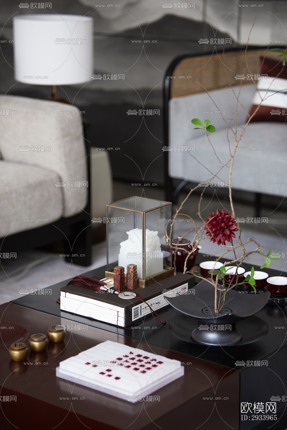 新中式别墅效果图下载（渲染图11）