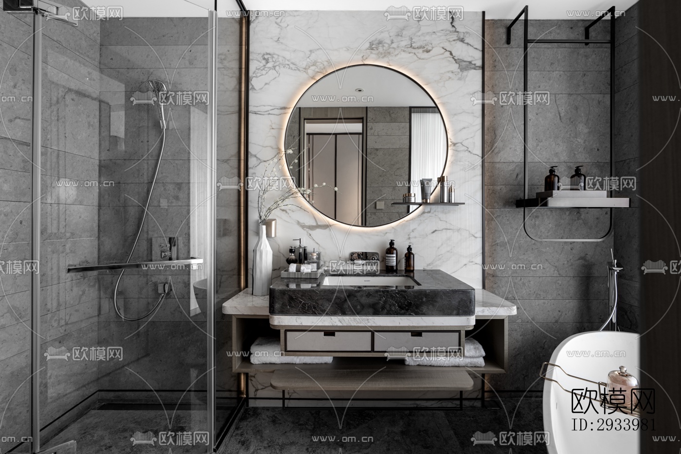 新中式别墅效果图下载（渲染图9）