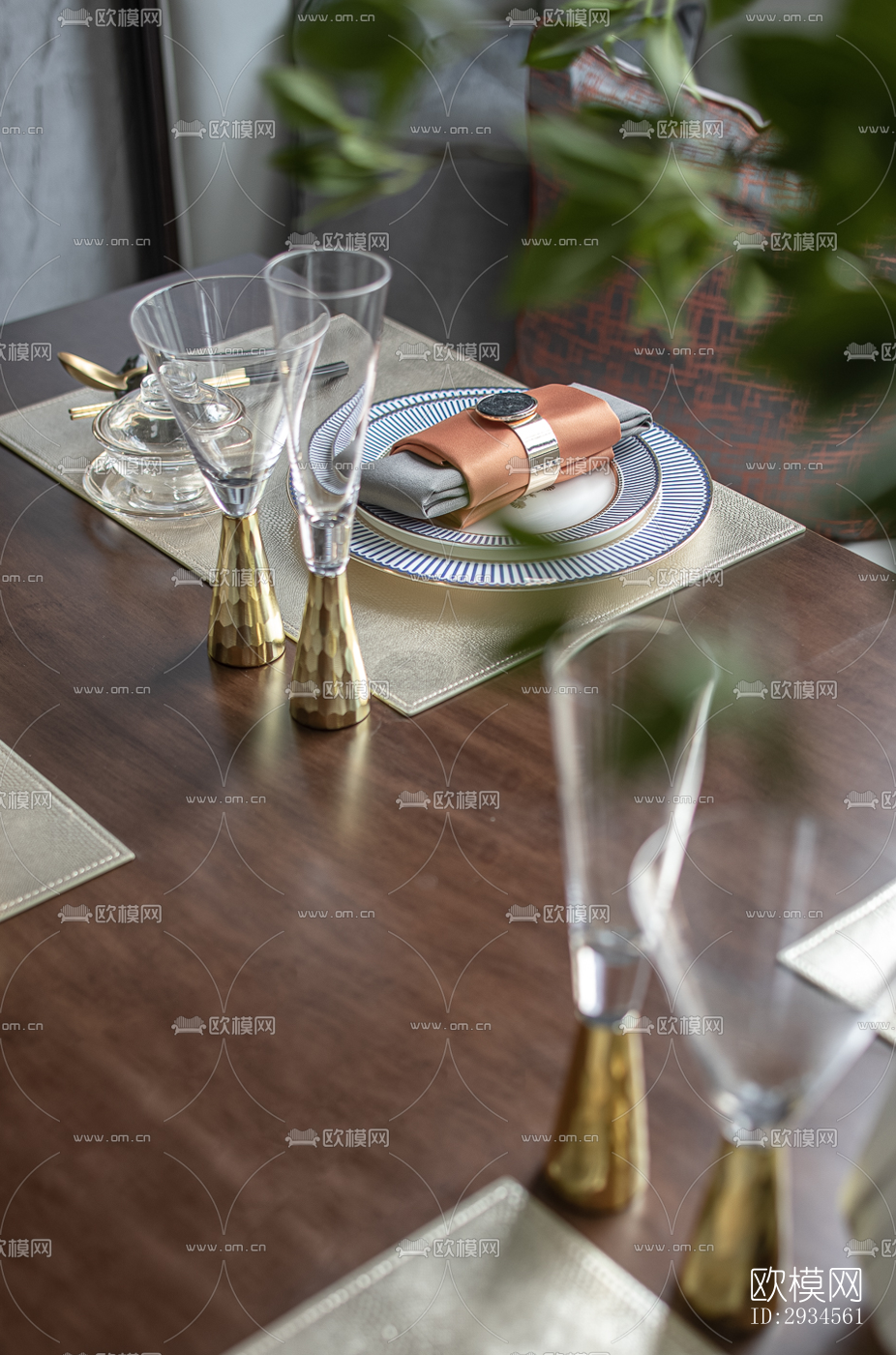 新中式平层效果图下载（渲染图7）