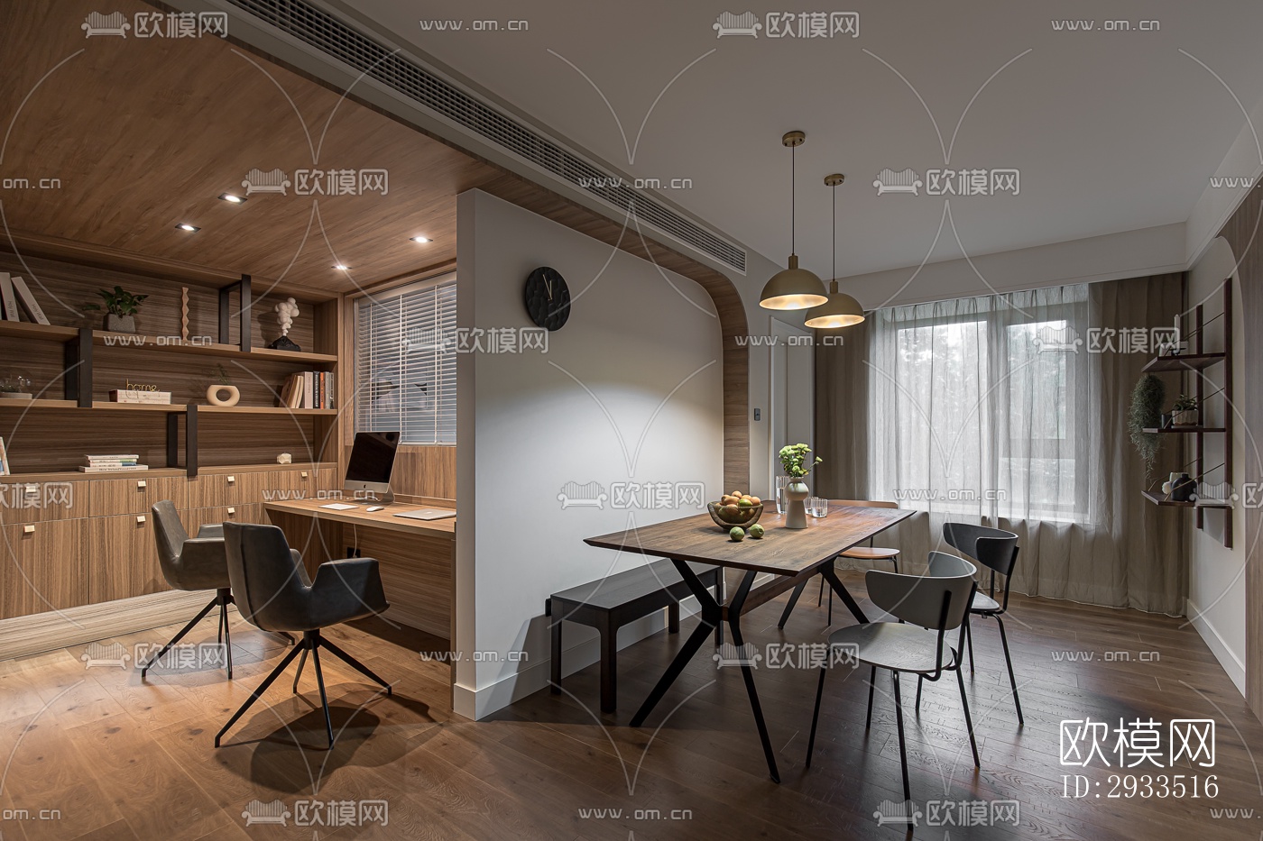 北欧公寓效果图下载（渲染图12）