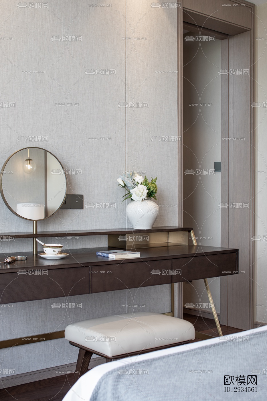 新中式平层效果图下载（渲染图12）