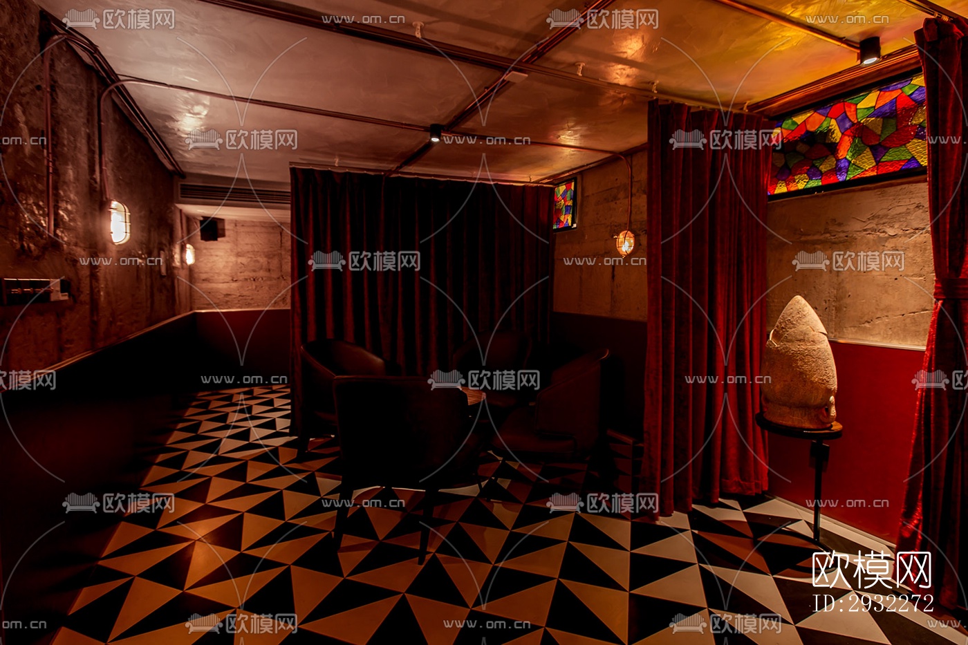 侘寂酒吧效果图下载（渲染图1）