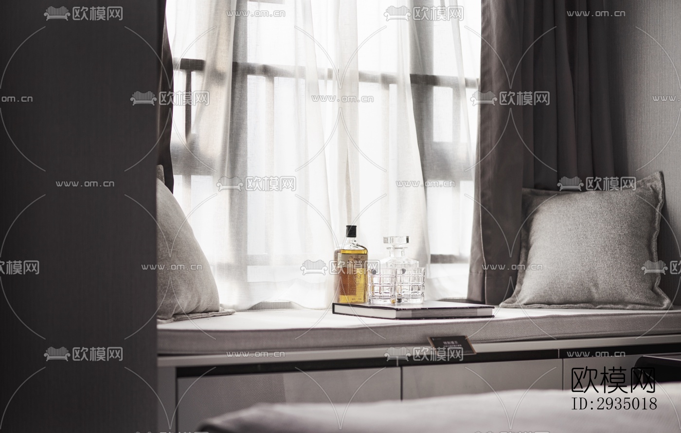 现代平层效果图下载（渲染图2）