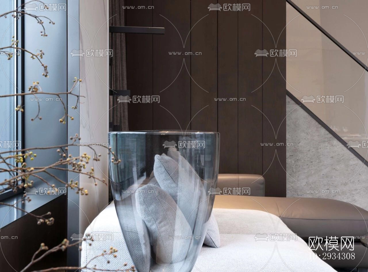 现代复式效果图下载（渲染图4）