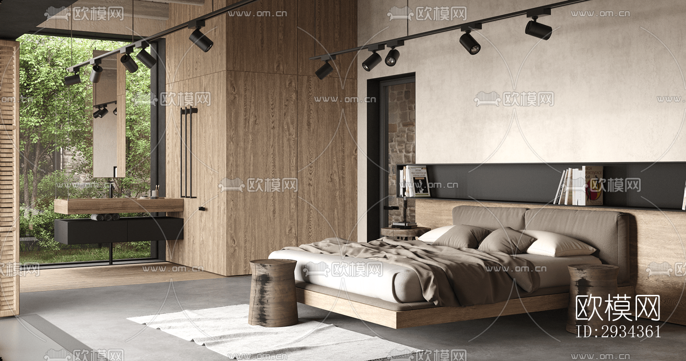 侘寂平层效果图下载（渲染图7）