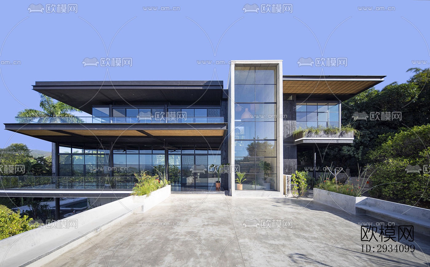 现代别墅效果图下载（渲染图13）