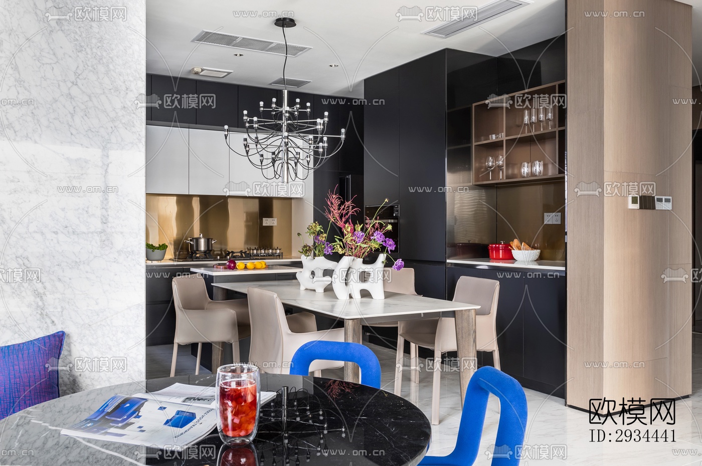 后现代平层效果图下载（渲染图14）