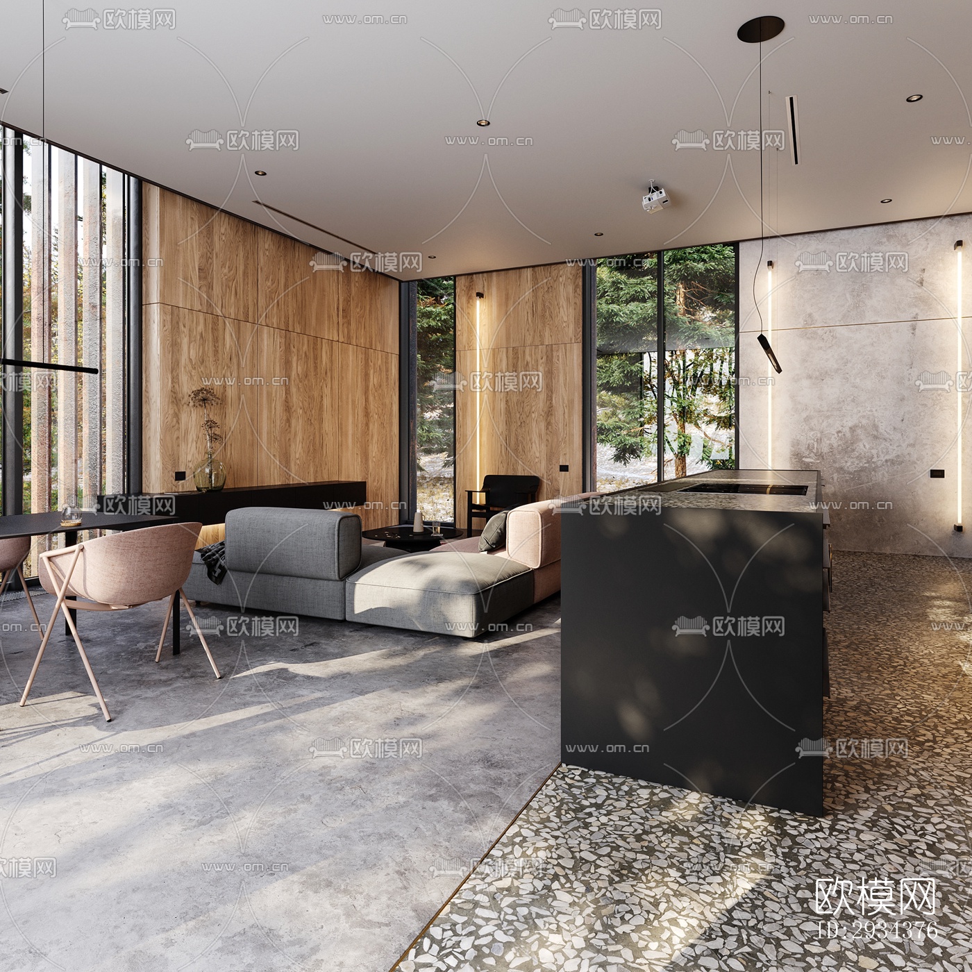 侘寂平层效果图下载（渲染图17）