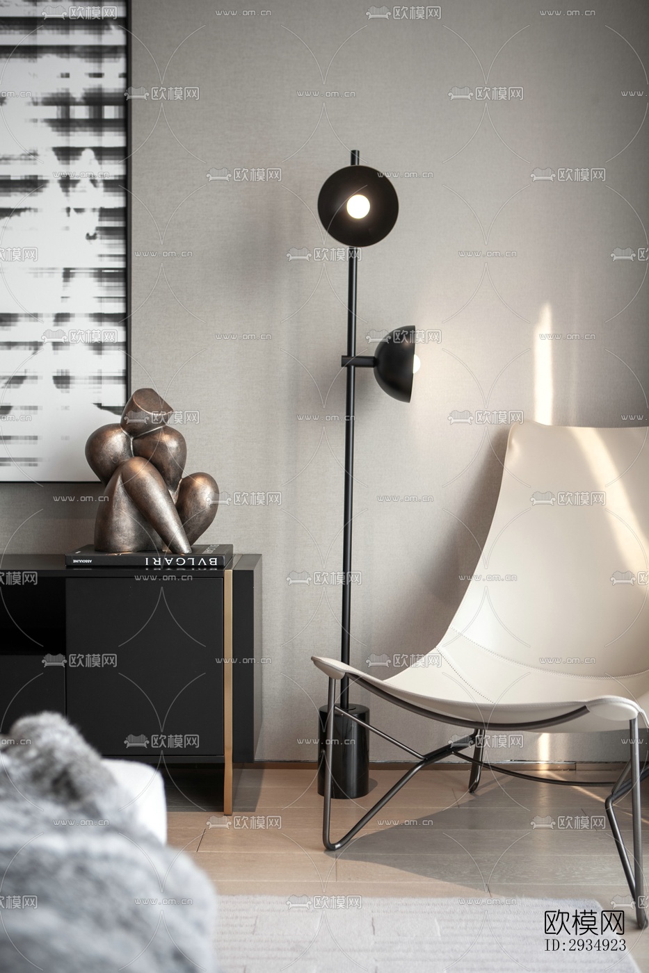 现代平层效果图下载（渲染图8）