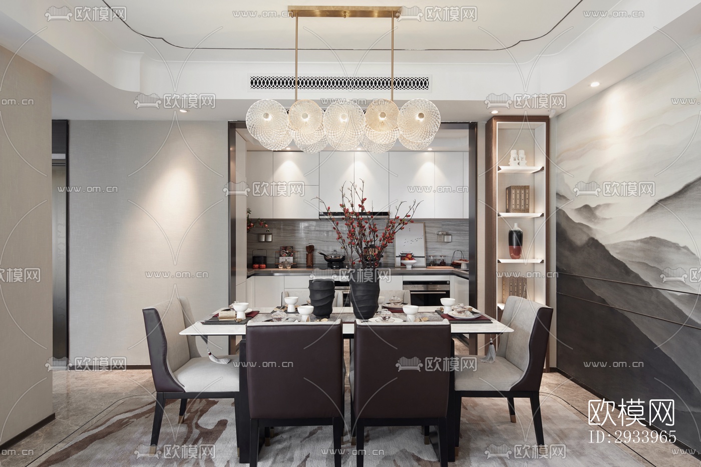 新中式别墅效果图下载（渲染图14）