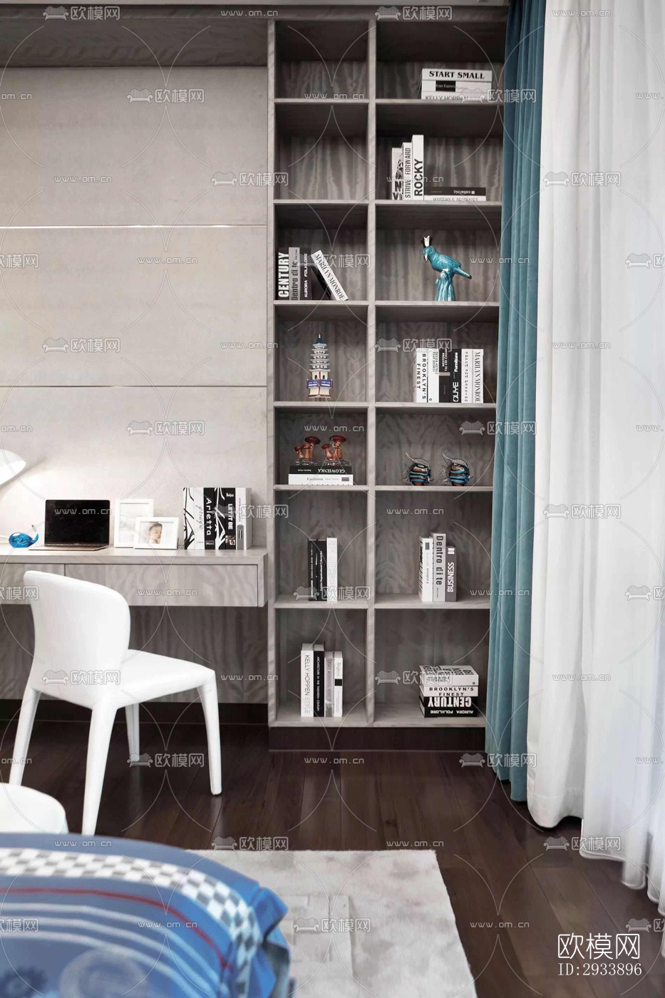 新中式别墅效果图下载（渲染图11）