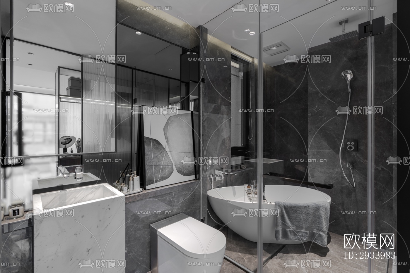 新中式别墅效果图下载（渲染图4）