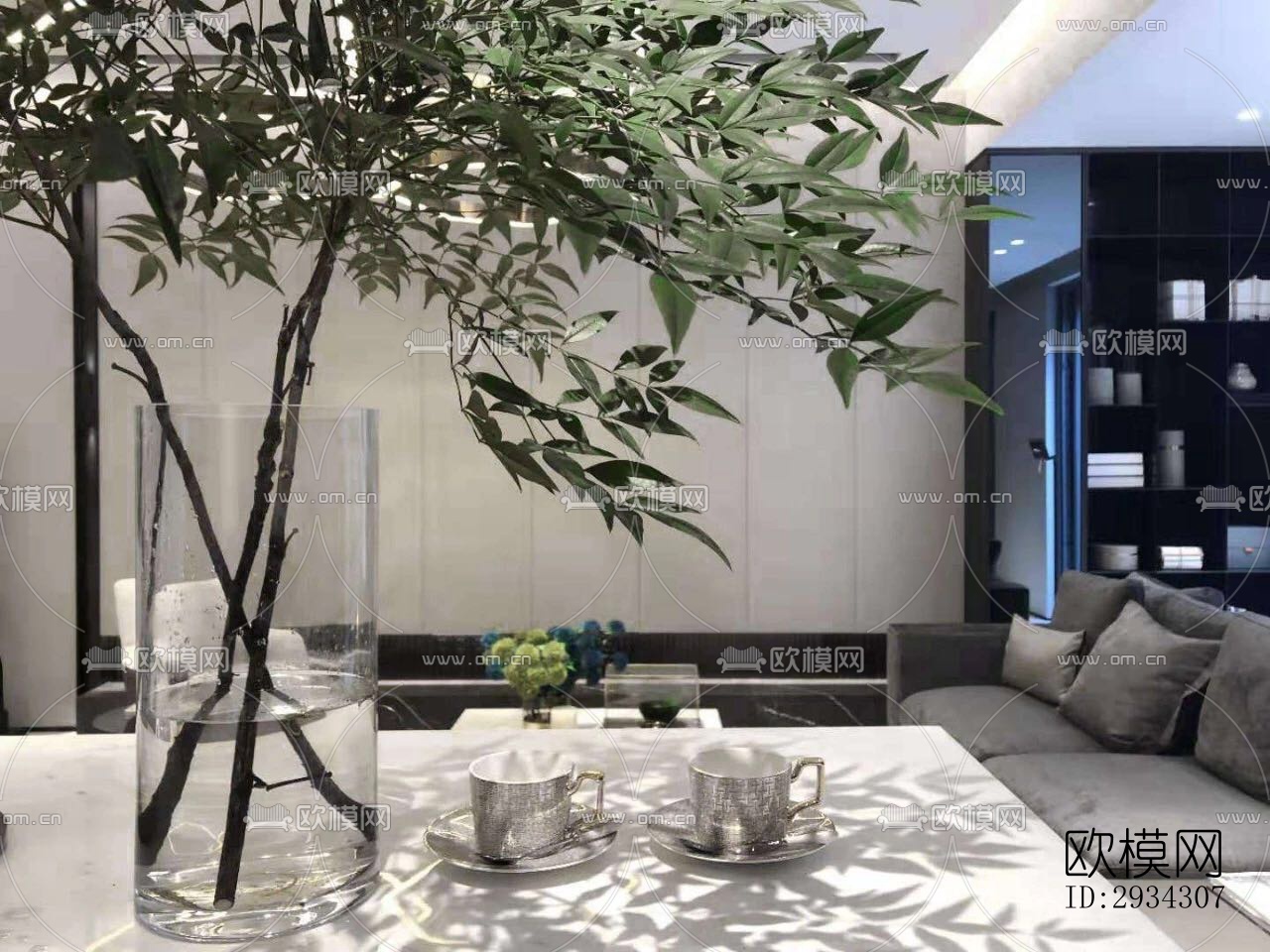 现代复式效果图下载（渲染图15）