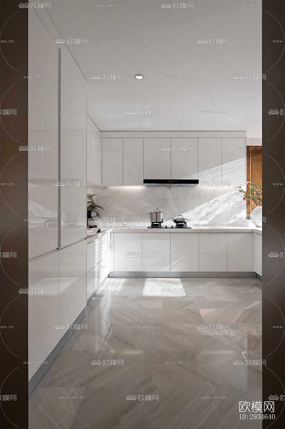 新中式平层效果图下载（渲染图7）