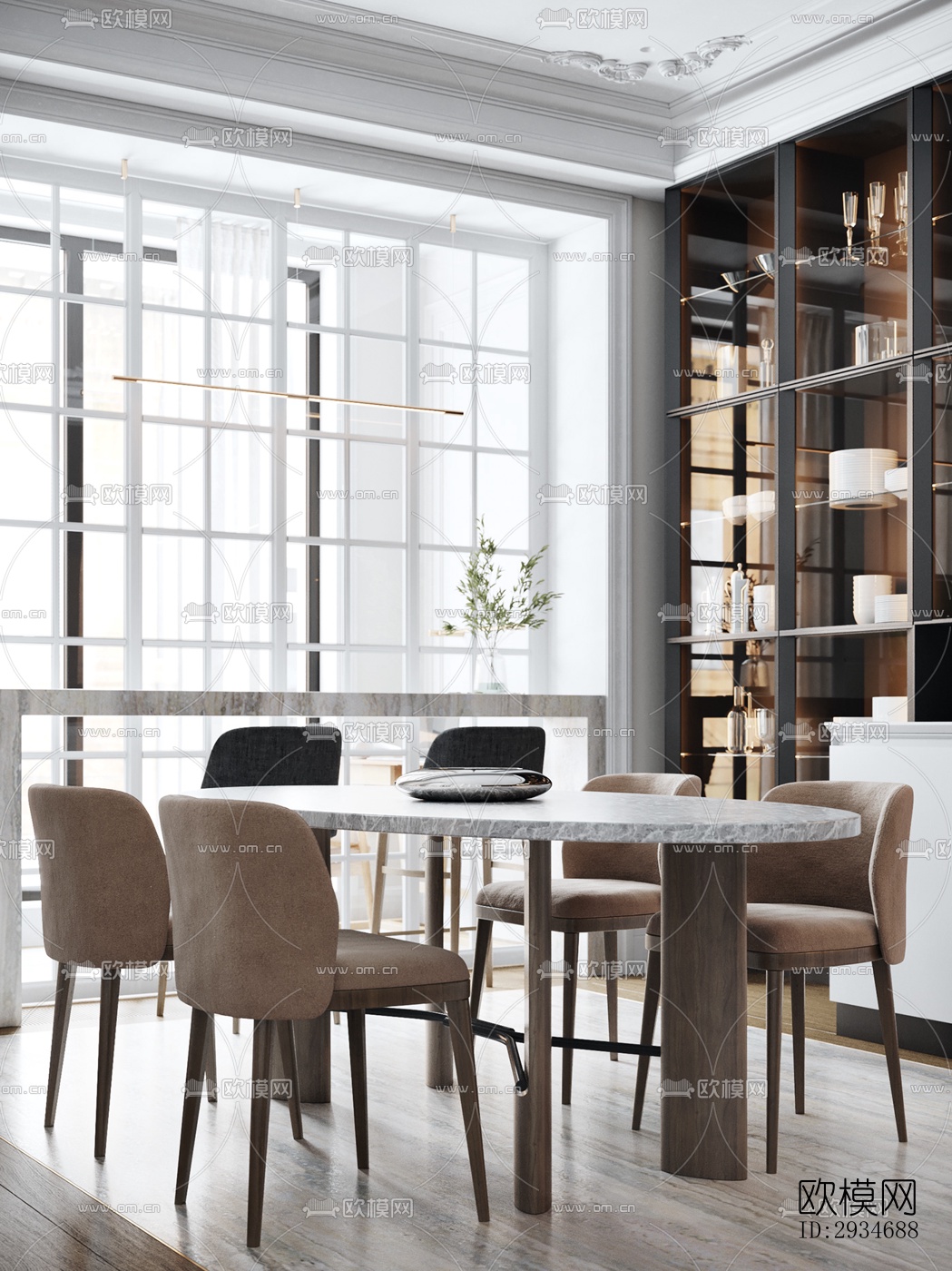 欧式平层效果图下载（渲染图8）