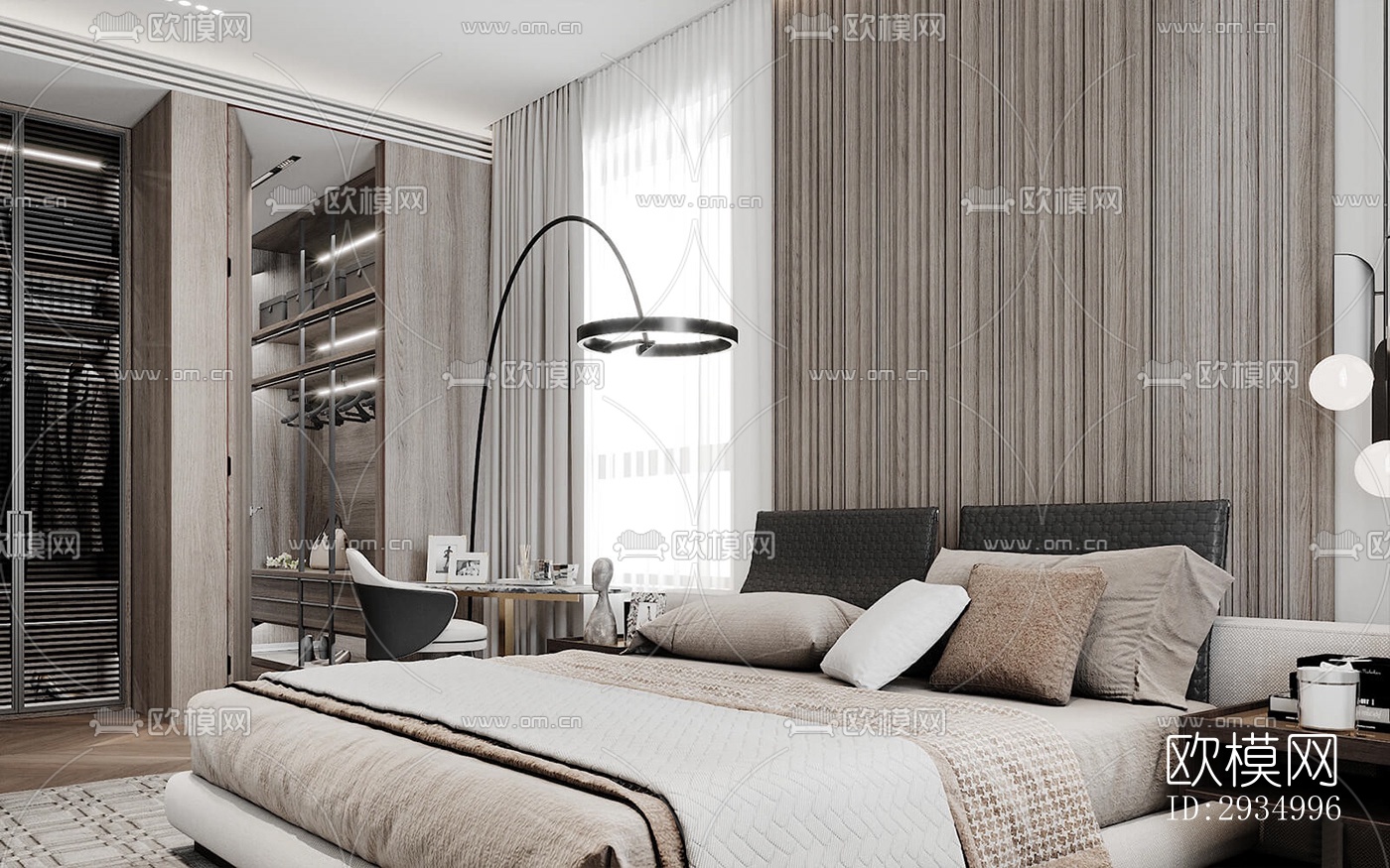 现代平层效果图下载（渲染图13）