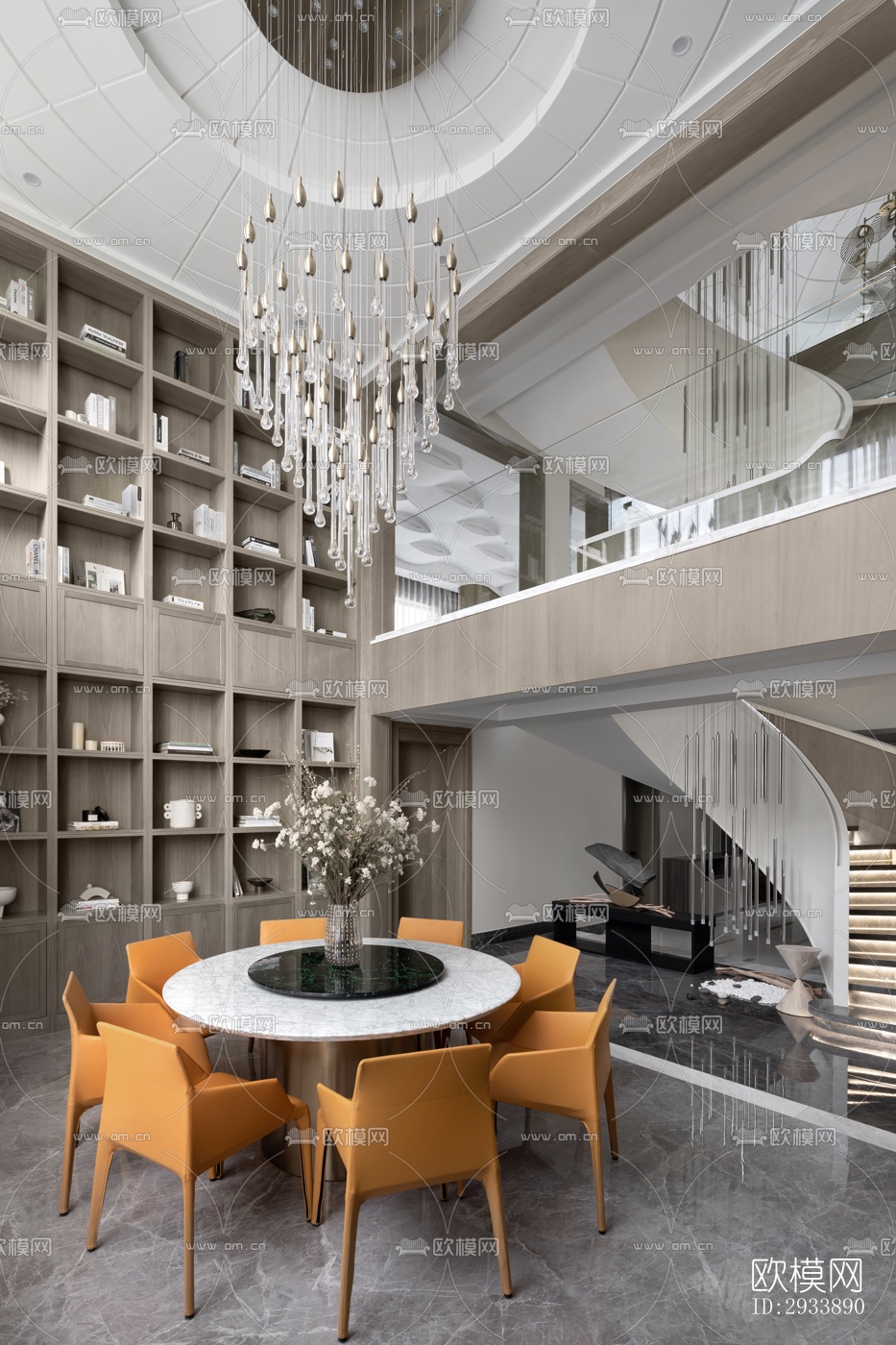 后现代别墅效果图下载（渲染图2）