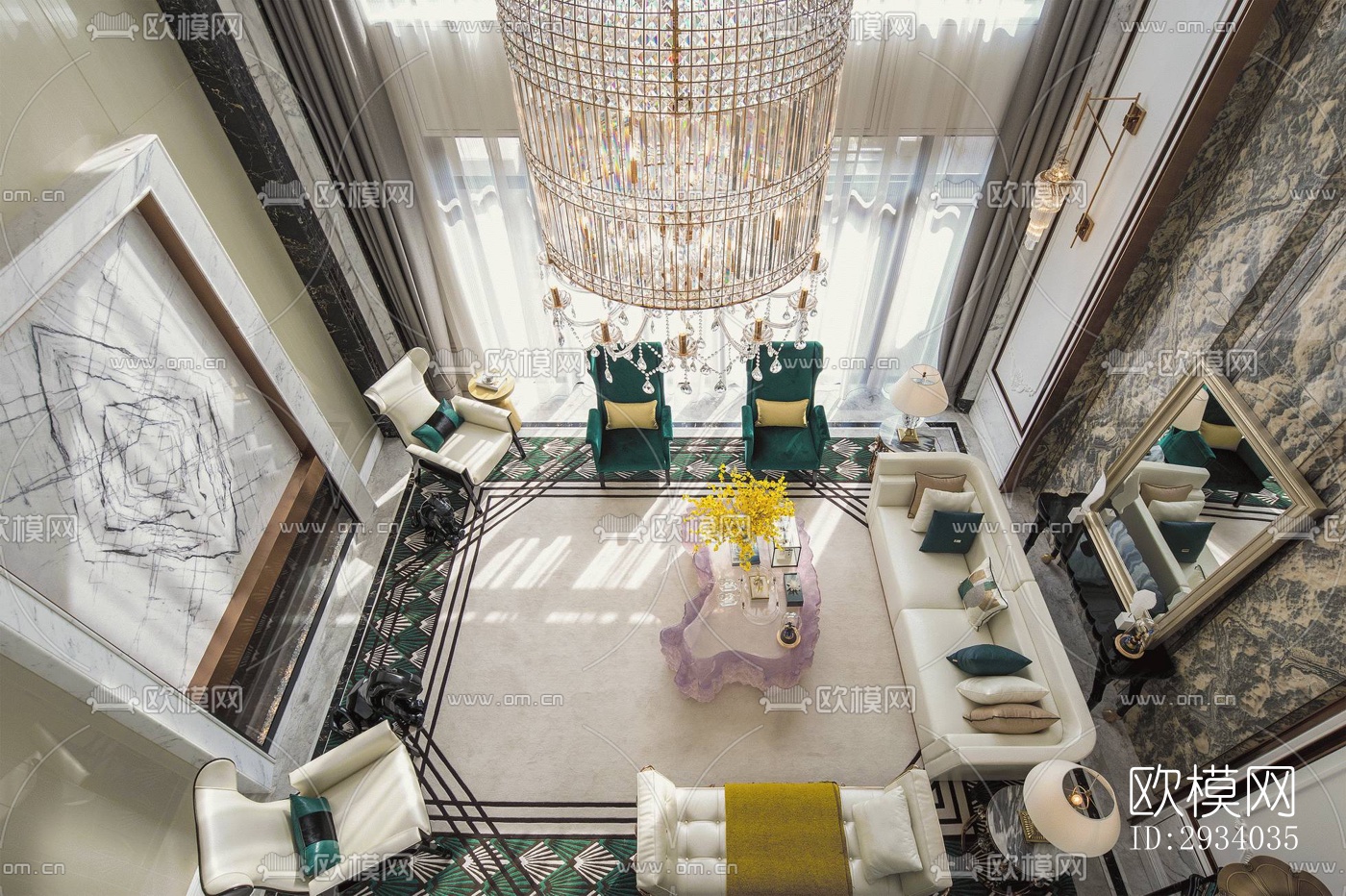 欧式别墅效果图下载（渲染图17）