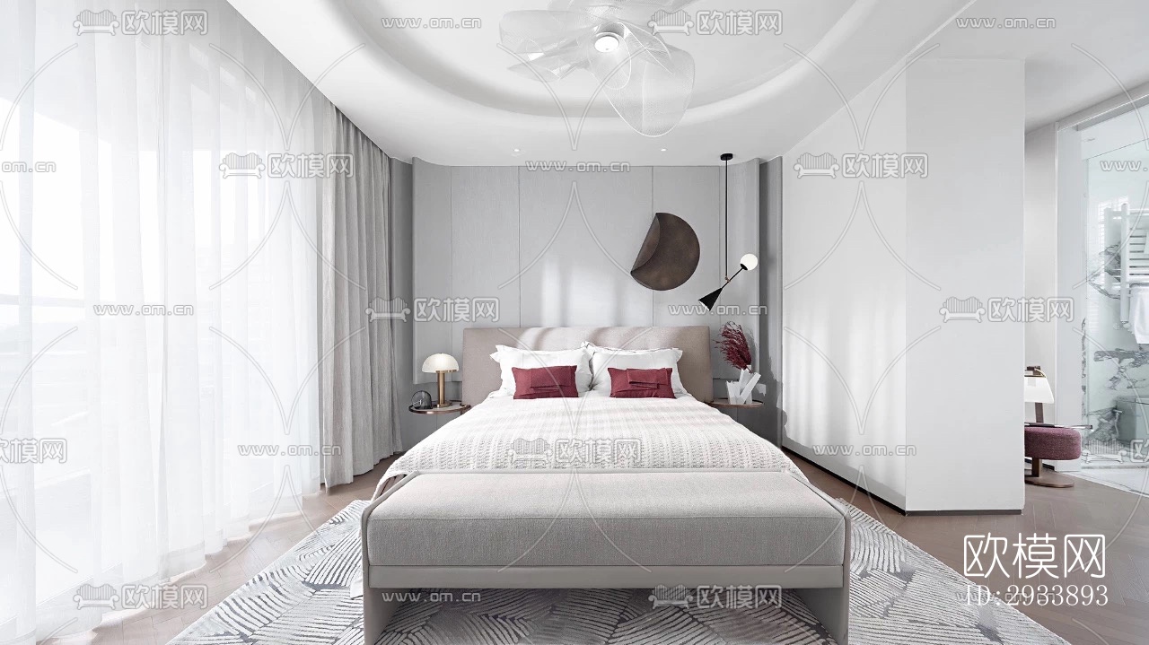 新中式别墅效果图下载（渲染图2）